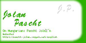 jolan pascht business card